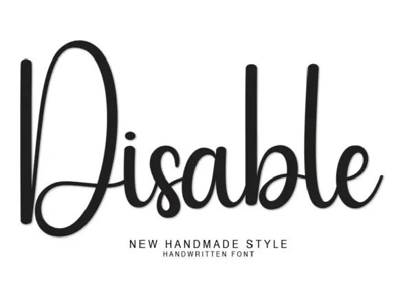 Disable Script font