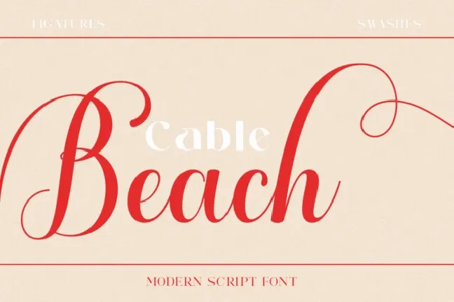 Cable Beach Calligraphy font