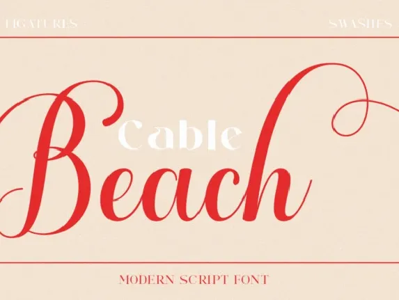 Cable Beach Calligraphy font