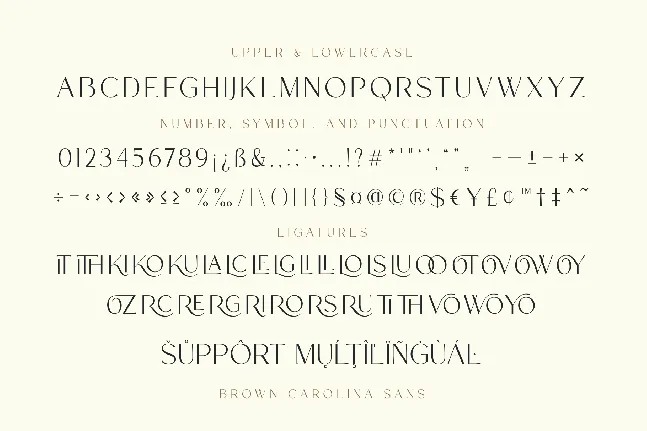 Brown Carolina Duo font