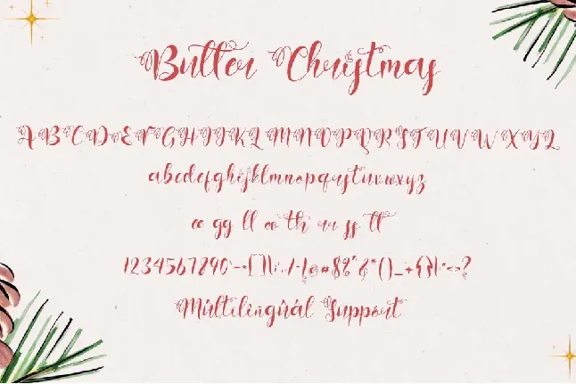 Butter Christmas font