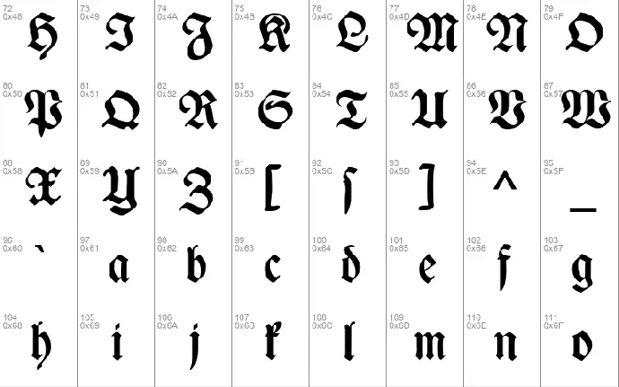 Wieynk Fraktur font