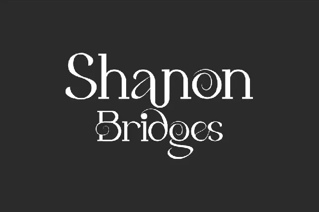 Shanon Bridges Demo font