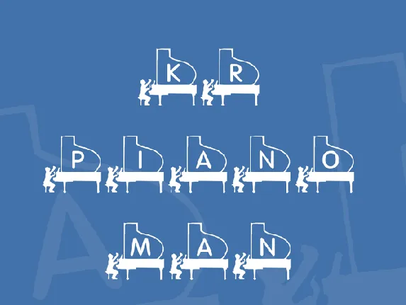 KR Piano Man font