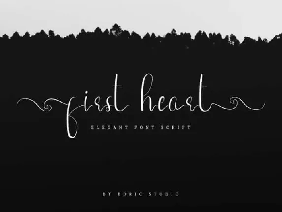 First Heart Calligraphy font