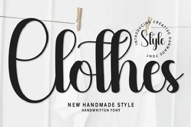 Clothes Script font