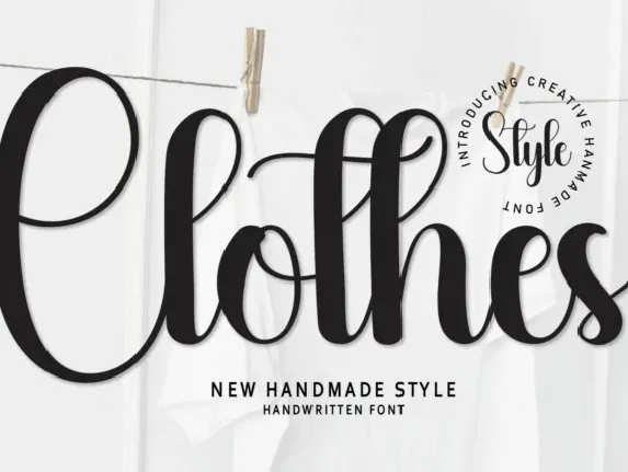 Clothes Script font