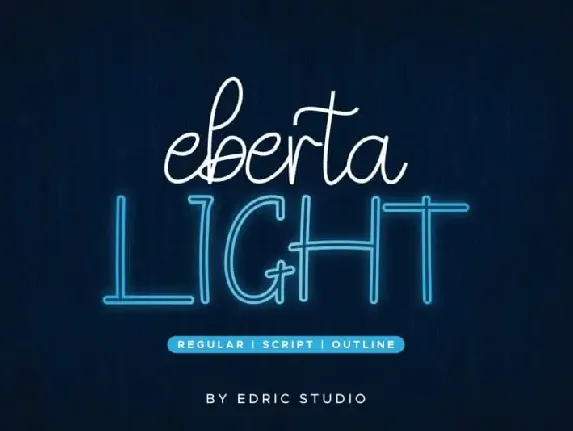 Eberta Light Trio font