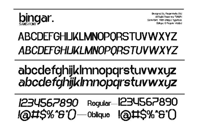 Bingar DEMO font