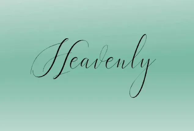 Heavenly font