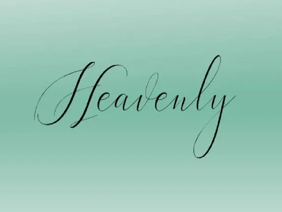 Heavenly font