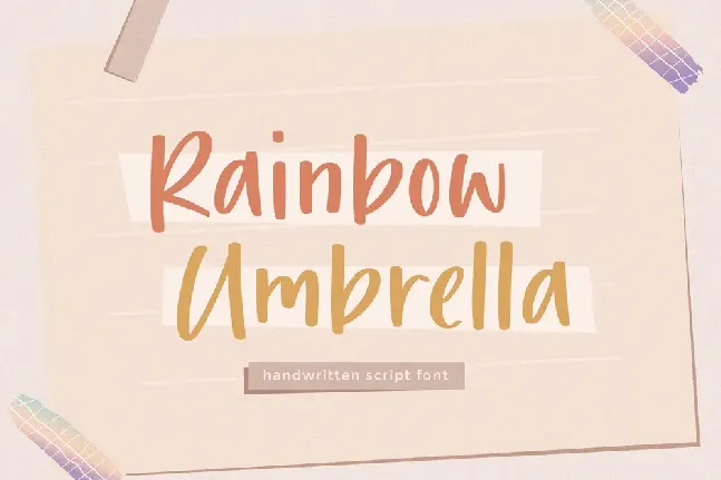 Rainbow Umbrella font