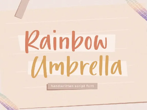 Rainbow Umbrella font