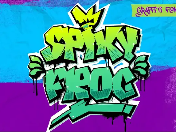 Spiky Frog Graffiti font