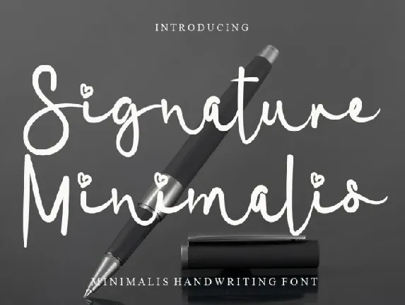 Signature Minimalis font