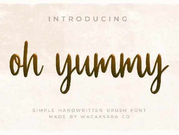 oh yummy font