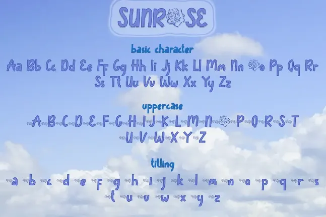 Sunrose font