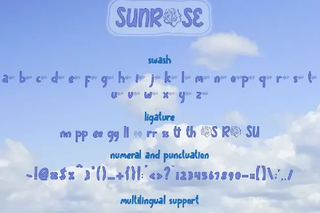 Sunrose font