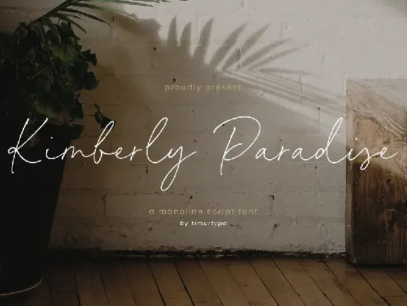 Kimberly Paradise font