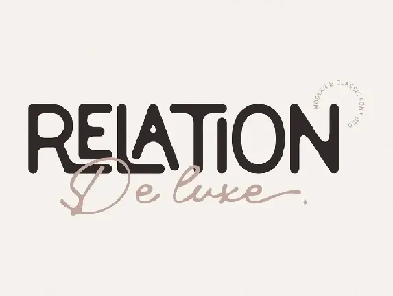 Relation De Luxe font