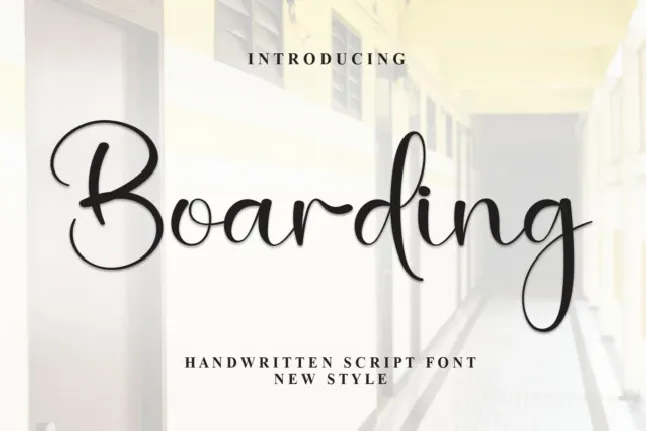 Boarding Script font