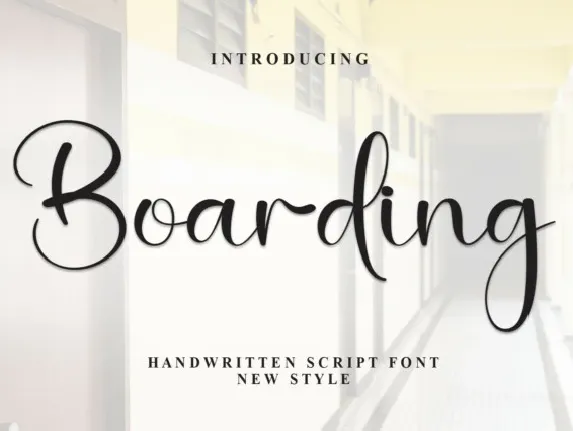 Boarding Script font