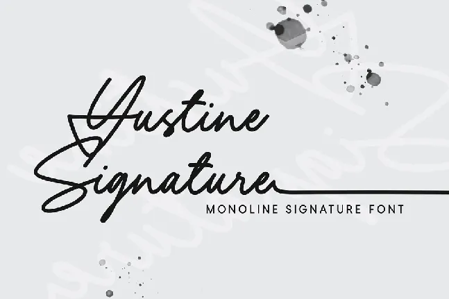 Yustine Signature font