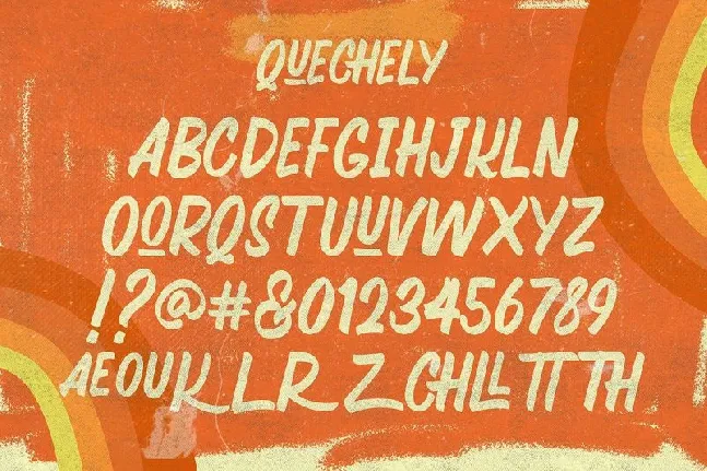 Quechely Sign Retro Layered font