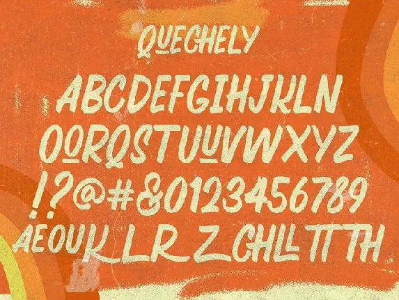 Quechely Sign Retro Layered font