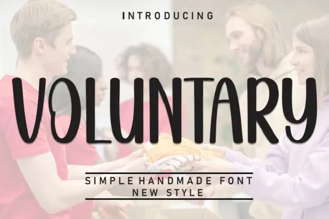 Voluntary Display font