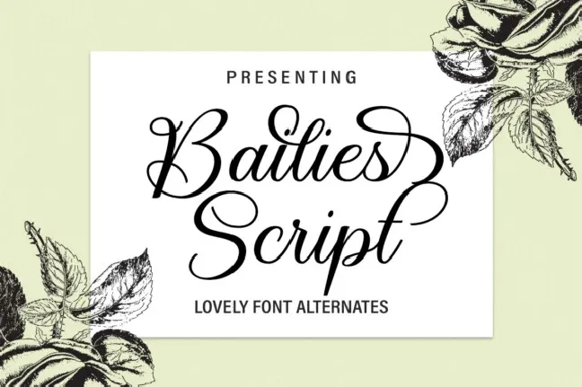 Bailies Script font