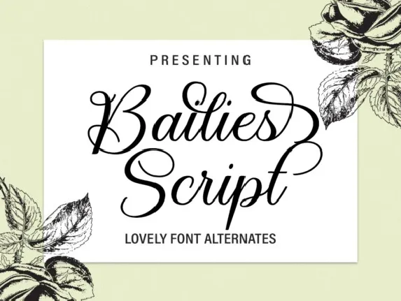 Bailies Script font