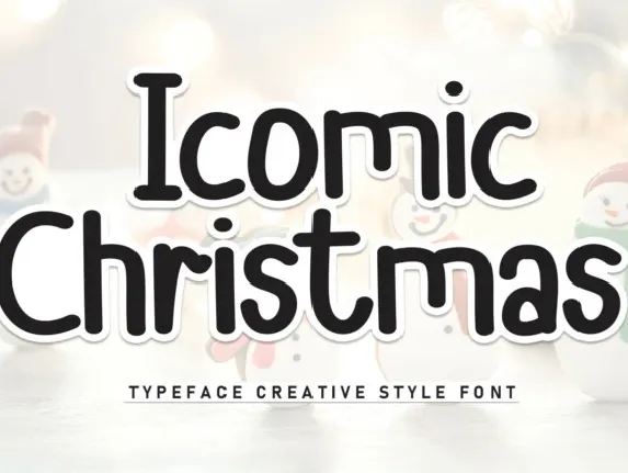 Icomic Christmas Display font