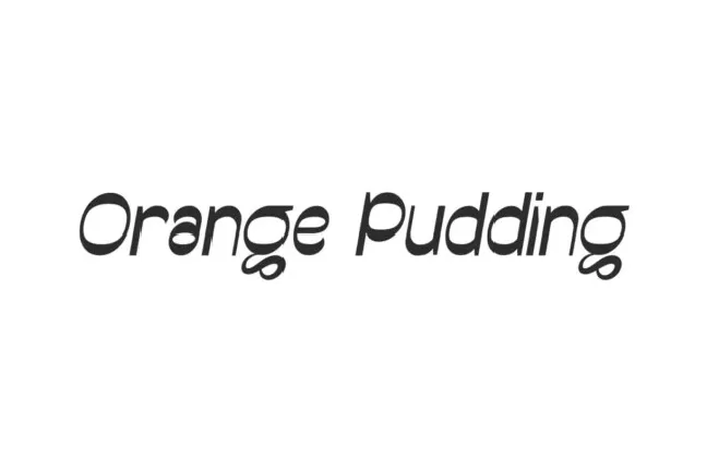 Orange Pudding font