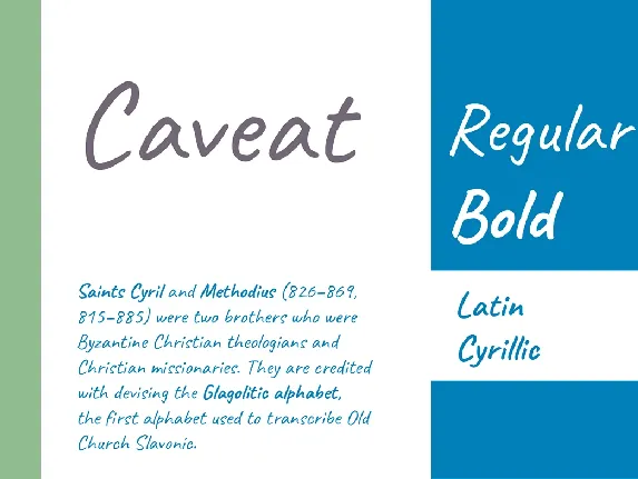 Caveat font