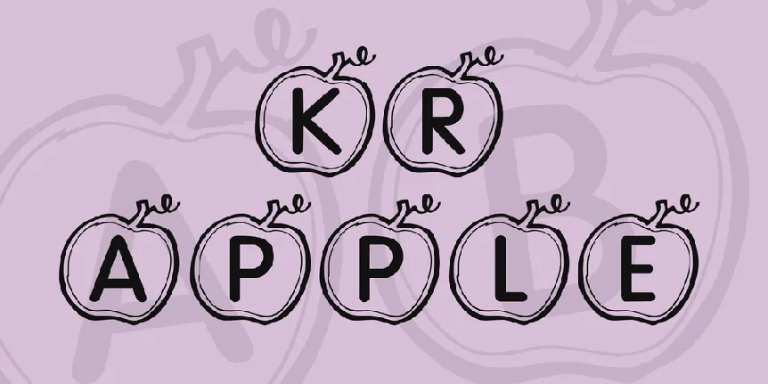 KR Apple font