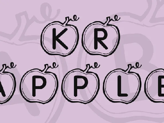 KR Apple font