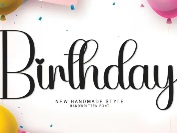 Birthday Script font