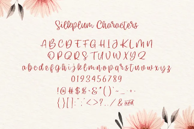 Silkplum font