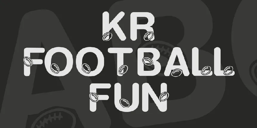 KR Football Fun font