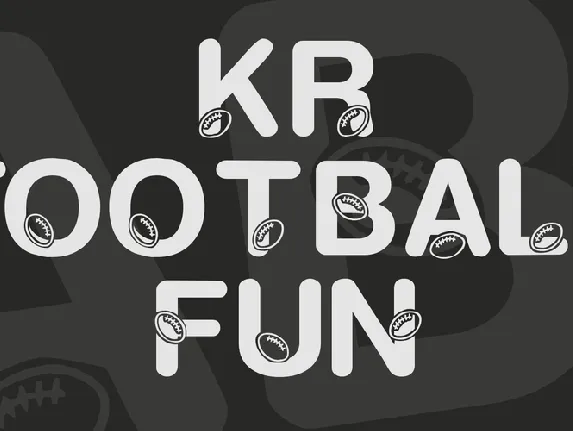 KR Football Fun font