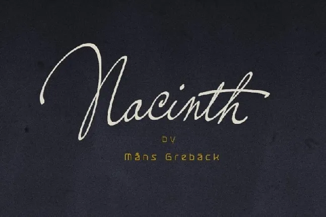 Nacinth Calligraphy Script font