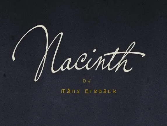 Nacinth Calligraphy Script font