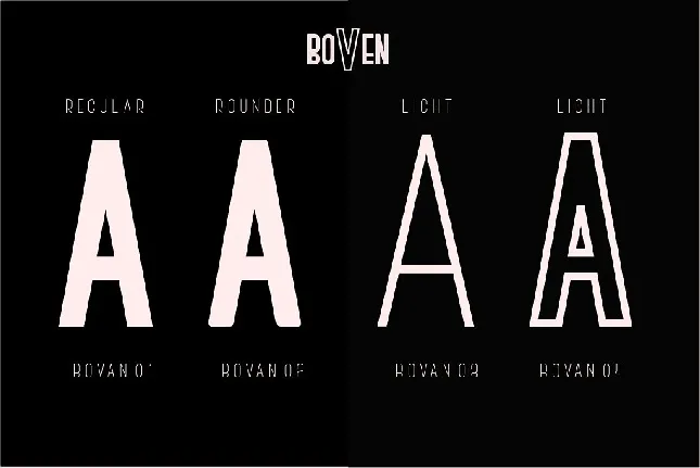 Boven Typeface font