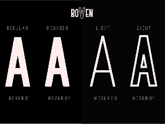 Boven Typeface font