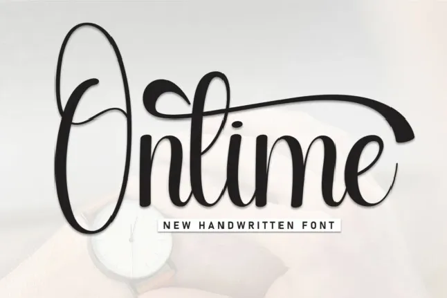 Ontime Calligraphy font