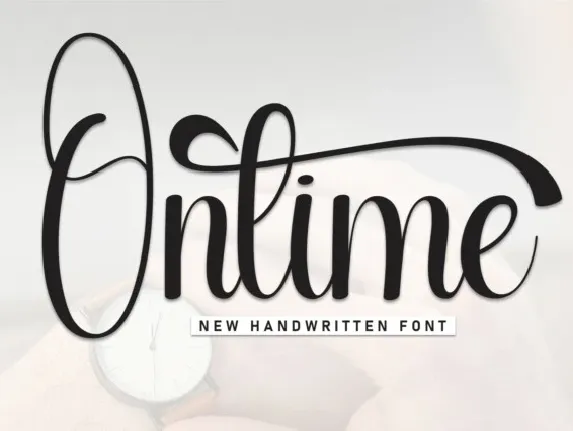 Ontime Calligraphy font