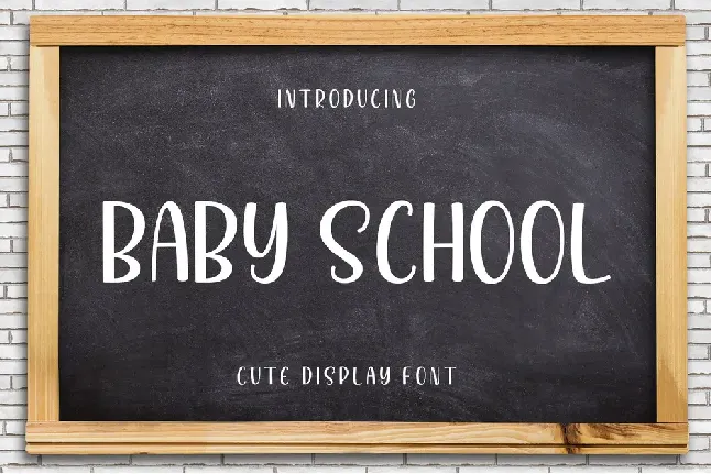 Baby School font