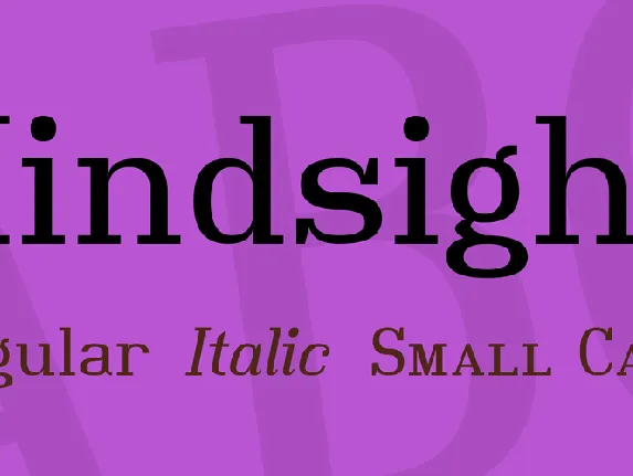 Hindsight font