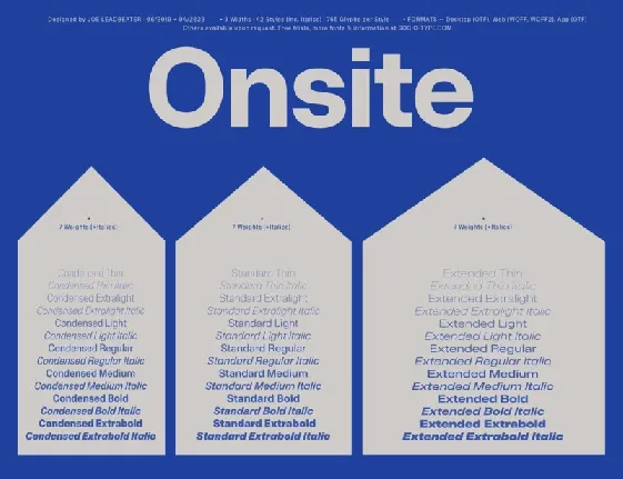 Onsite Family font